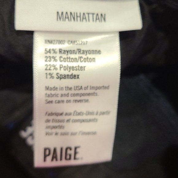 Paige Manhattan Bootcut Jeans in Clayton - Size 27 - Blue, Mid Rise, Denim - Picture 7 of 8